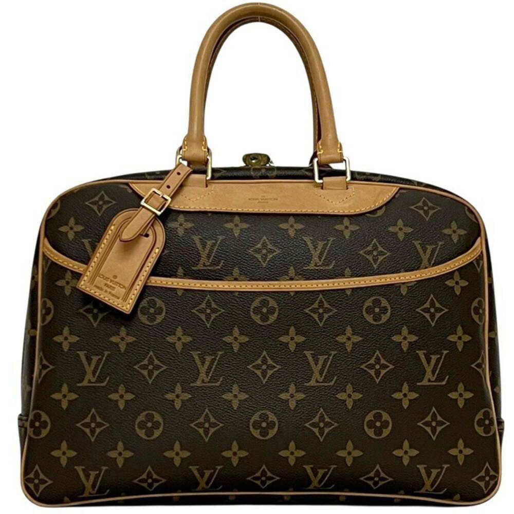 LOUIS VUITTON Brown Monogram Leather Deauville Bag